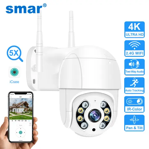 Outdoor WiFi PTZ Security Camera smar