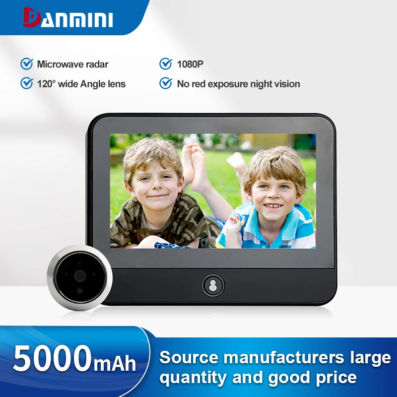 

S50S Smart Home 4.3-inch WiFi Peephole Door Viewer Wifi Door Camera Doorbell Remotely Watching For Family Security