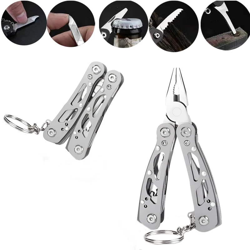

1PCS Tactical Multitool Knife Pliers Stainless Steel Multi-Tool,Mini EDC Camping Outdoor Survival Gear Tactical Knife