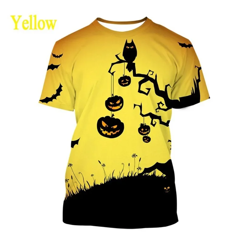 

Halloween Scary Pumpkin Print 3D T-shirts for Men Women Oversized Haikyuu Graphic T Shirt Summer Fashion Short Sleeved Tops