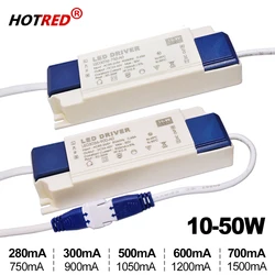 1-5PCS 220V LED Power Supply Adapter 10W 20W 30W 40W 50W Lighting Transformers DC24-42V AC85-265V Panel lights Driver No Flicker