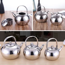 1l/1.5l/2l Stainless Steel Material Teapot With Infuser Filter, Coffee Kettle, Tea Jug, Home Office Tools