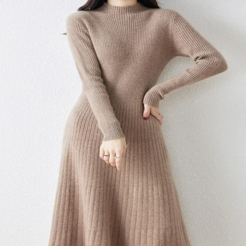 حار Kawaii فتاة الموضة مثير الخريف والشتاء فستان طويل محبوك فستان طالب الكرتون ملابس النساء عادية فستان بأكمام طويلة #2