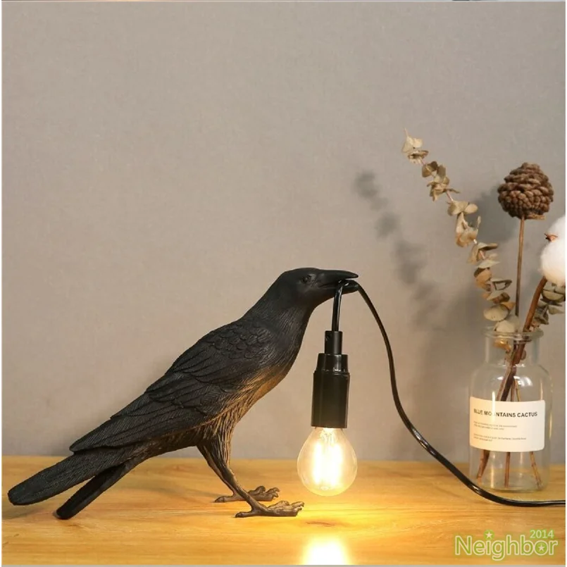 

Creativity Bird LED Table Lamp Designer Resin Night Desk Lamps For Living Room Bedroom Desk Decor Night Light Home Bedside Lamp