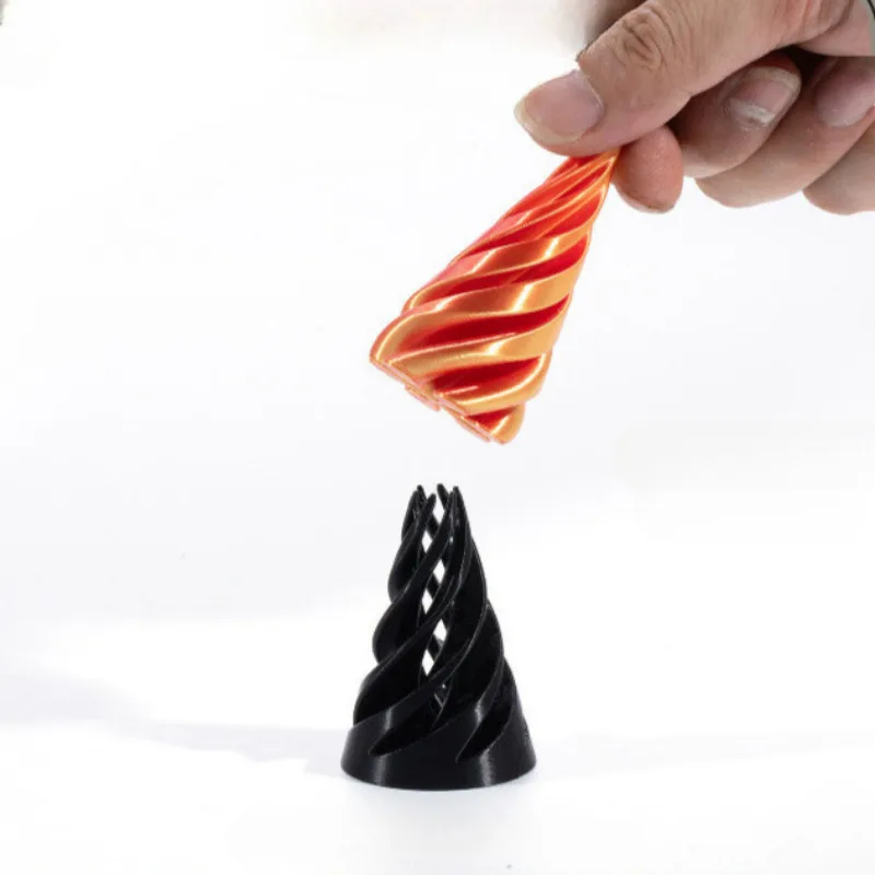 1PC 3D Printed Push Sensory Toy for Adults - Geometric Cone Fidget Slider for Office Desk, Stress Relief Gift