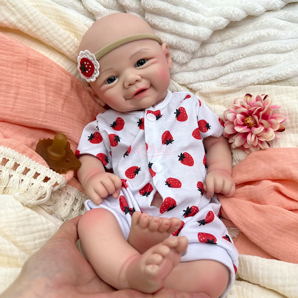 

Реалистичная кукла-реборн Вивьен из платинового силикона, 43 см, с имитацией вен на коже, как настоящий младенец на ощупь, антистресс, подарок на день рождения