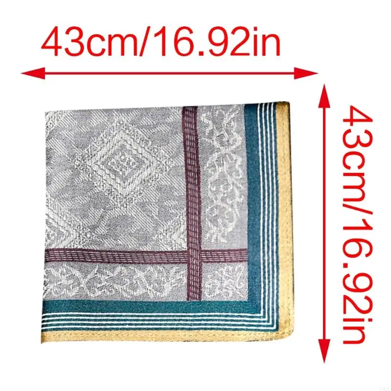 Pañuelos algodón G92C, pañuelo tejido elegante para hombre, pañuelo algodón
