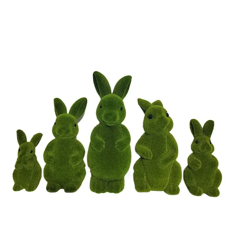 Simulation Artificial Moss Rabbit Animal Terrarium Decoration Home Decor Garden Microlandscape Material Easter Bunny Miniatures