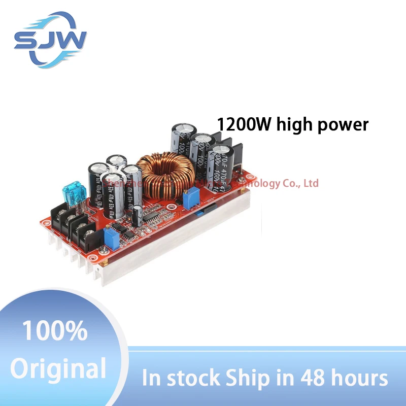 

1200W high-power DC-DC boost constant voltage and constant current adjustable vehicle-mounted charging power supply module