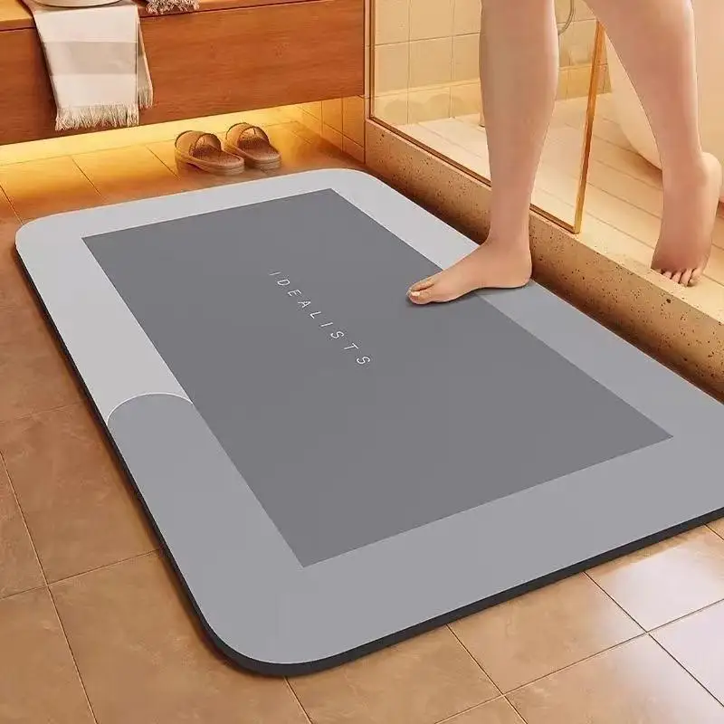 Bath Mat Super Absorbent Non Slip Backing Fast Drying Stain Resistant Floor Rug for Bathroom Shower Home▪