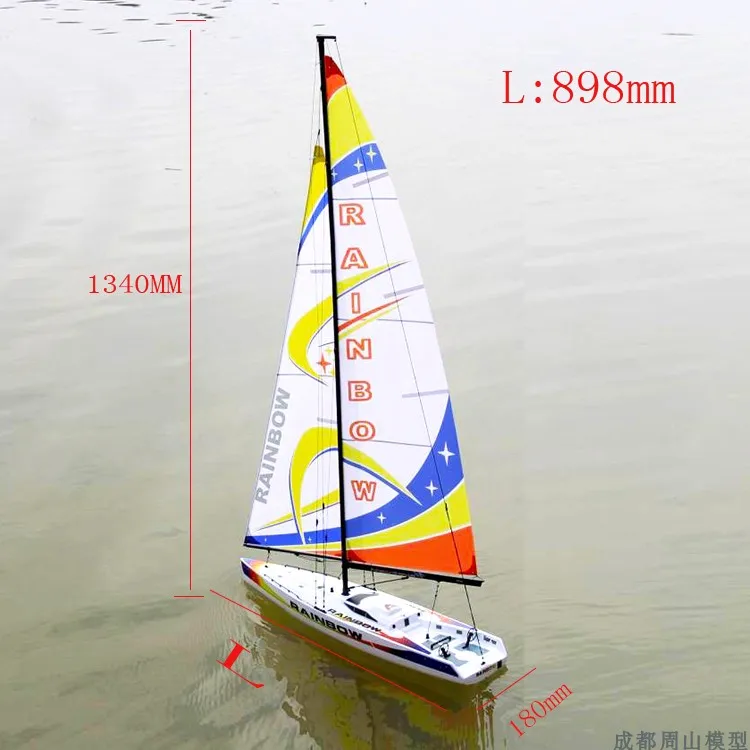 Double 12 special remote control sailboat wind power model boat 898MM remote control boat big baby gift