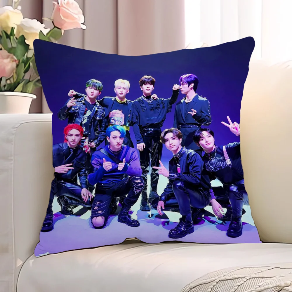 S-Stray KidsS Pillowcase 45*45 Cushion Cover 40*40 Decorative Pillowcases 40x40 Lounge Chairs Covers for Bed Pillows Short Plush