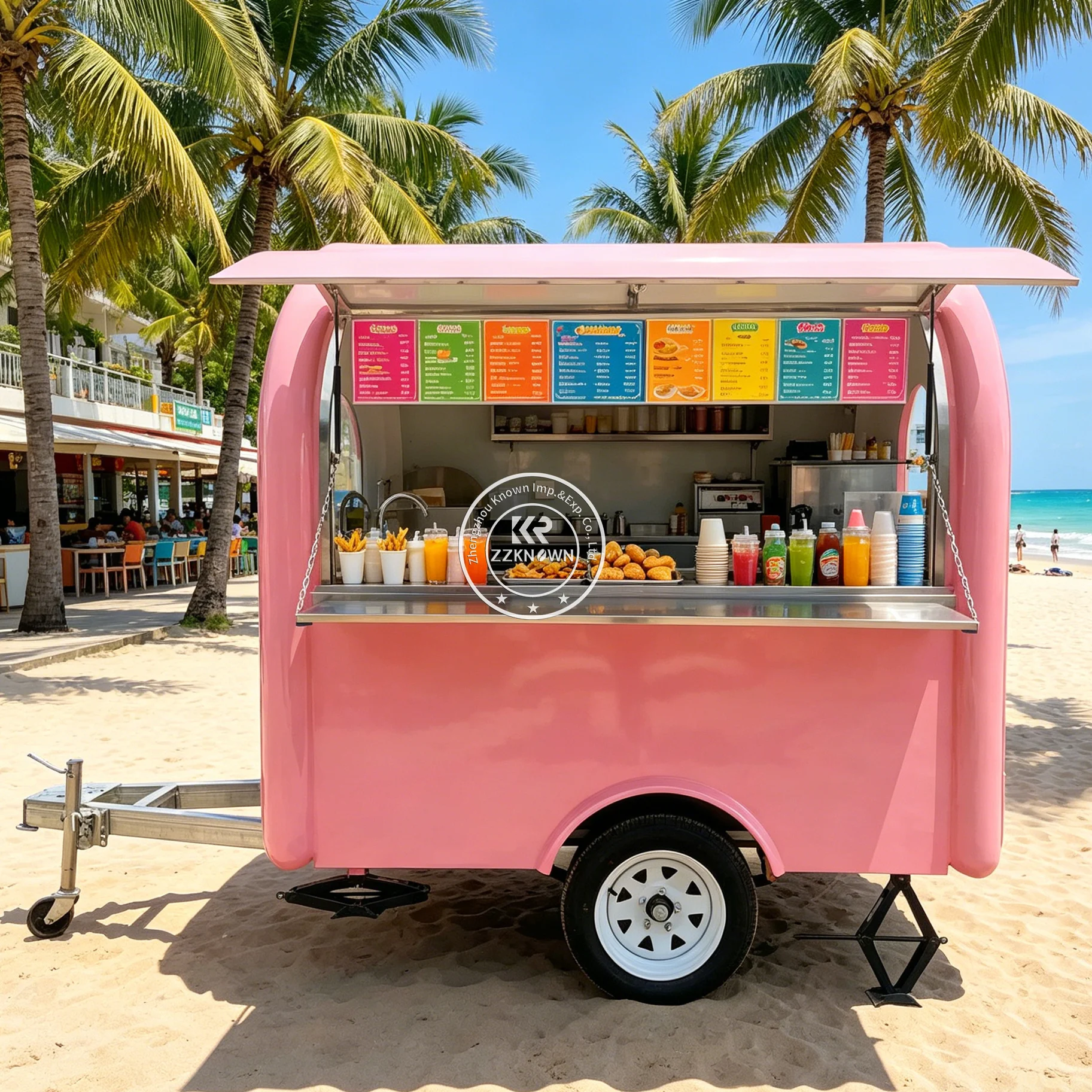 

Mobile Fast Food Trailer Truck Pizza Oven Trailer Concession Ice Cream Cart Custom Size Food Truck Fully Equipped