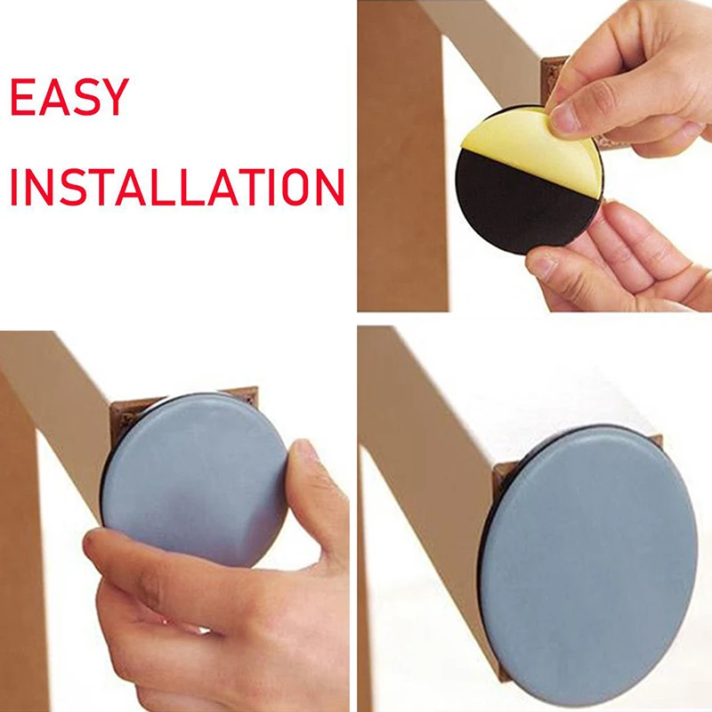 12-Piece Set Of Foot Slides Sliding Pads Home Furniture Sliders Furniture Slides PTFE Square Floor Moving Pads Table Chair Foot