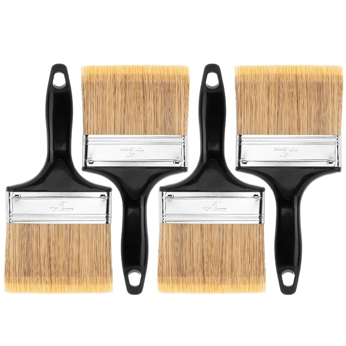 ABNJ Paint Brushes, 4-Inch,Flat Paint Brushes for Walls, Furniture Paint Brush Set, Wall Paint Brushes for Painting Walls