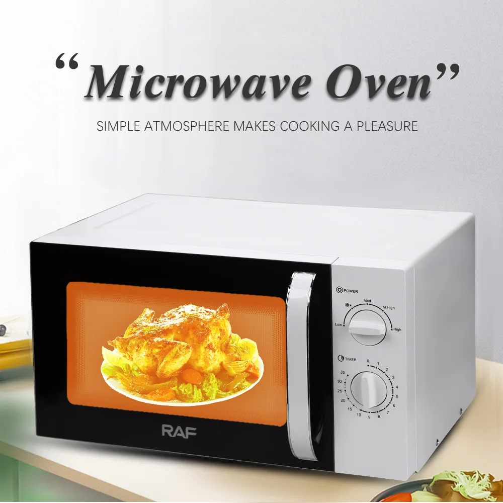 Microwave Oven 23L EU Plug Turntable Cooking Visible Window Fast Heating Compact Kitchen Appliance Home Office Use