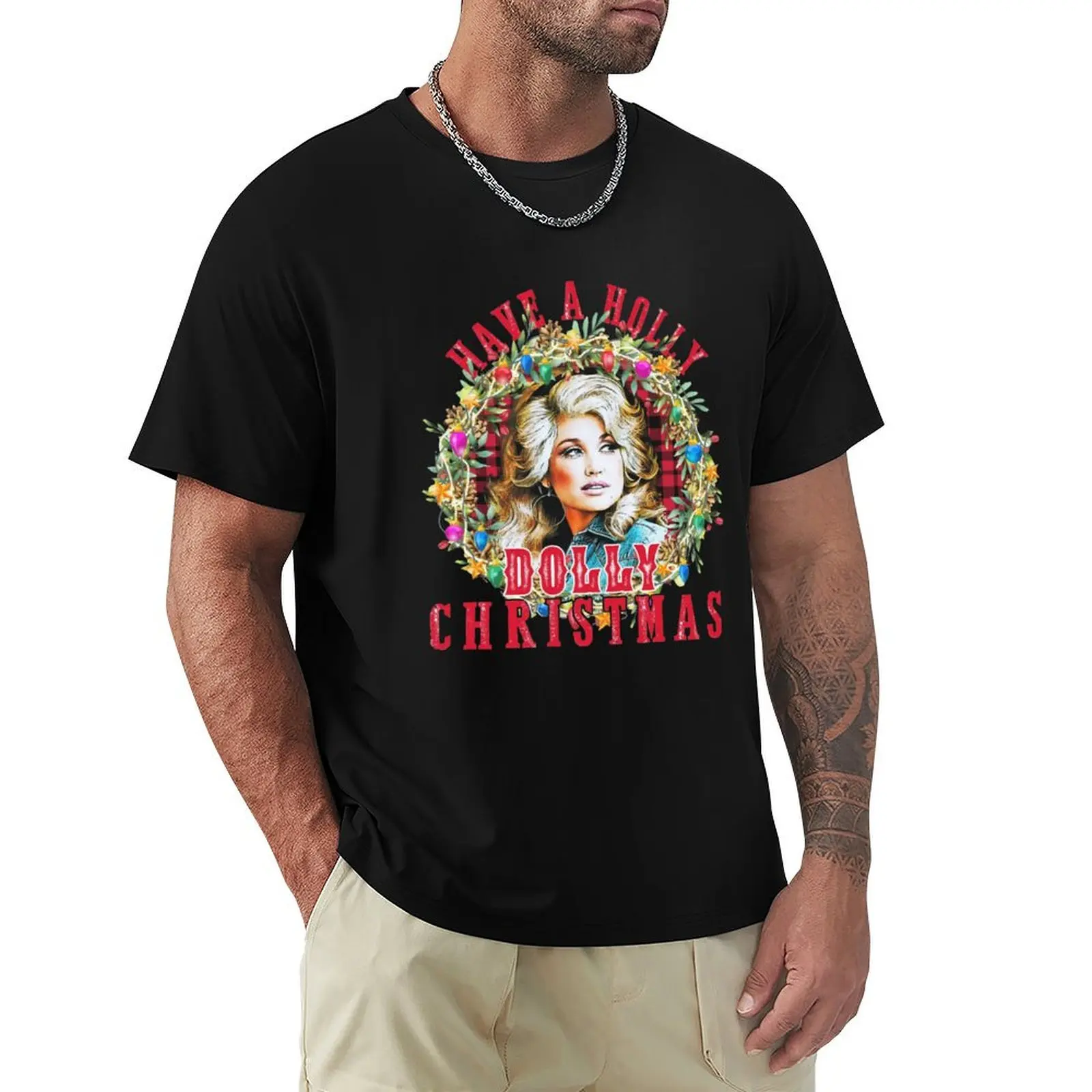 Have A Holly Dólly Christmas, Holly Dólly, Dólly Párton T-Shirt Casual Graphic Print Tee