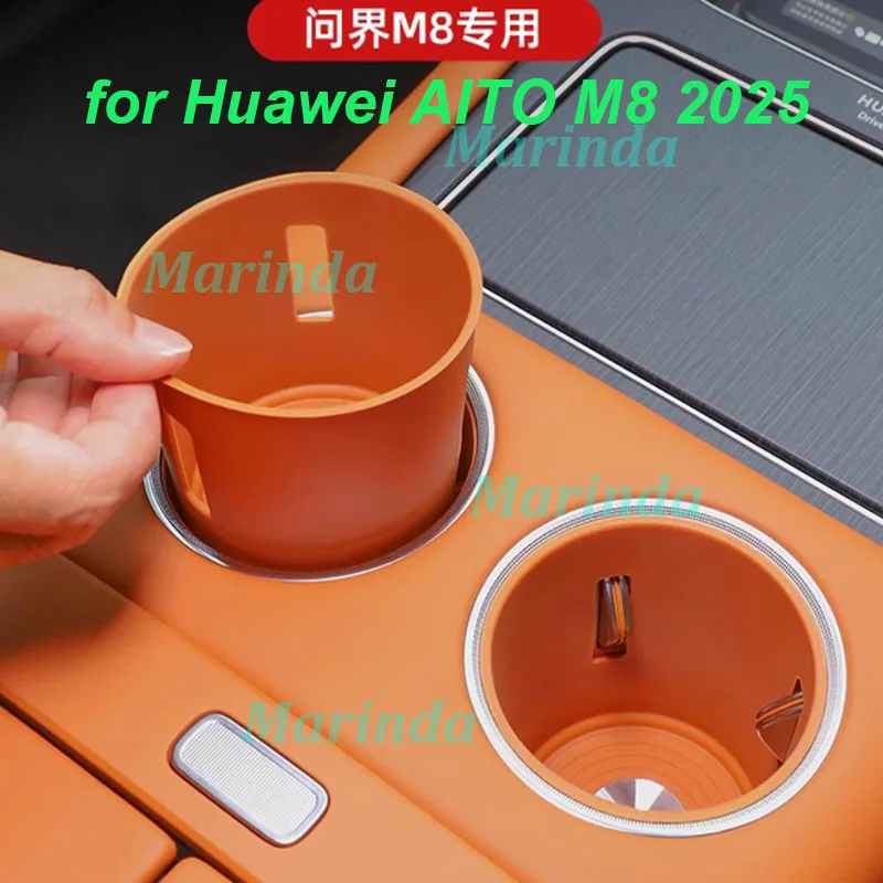

Car Central Console Cup Storage Box for Huawei AITO M8 2025 Front Row Cup Holder Anti-Slip Silicone Pad Interior Accessories