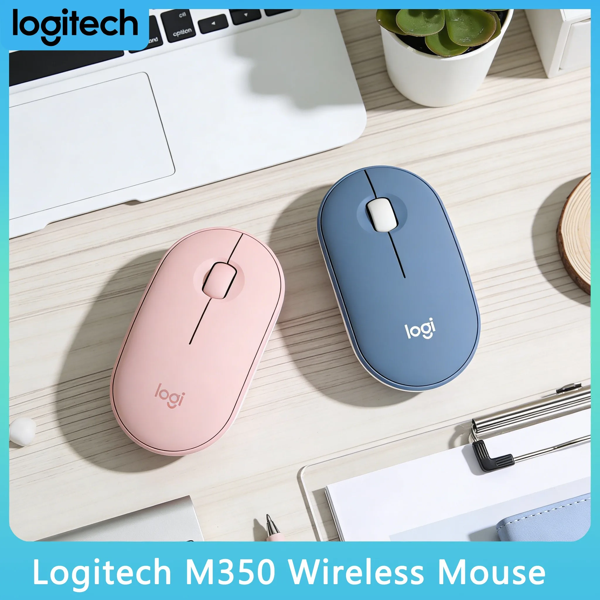 

Logitech M350/M350POP Ultra-Slim Portable Mouse Auto-Sleep Energy Saving Design