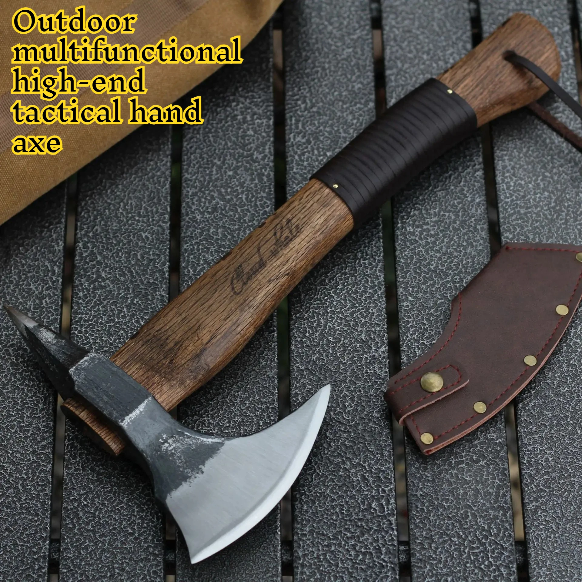 

New Craft Qinggang Wood Tactical Hand Axe Outdoor Camping Adventure Chopping Axe Firefighting Survival Cutting EDC Equipment