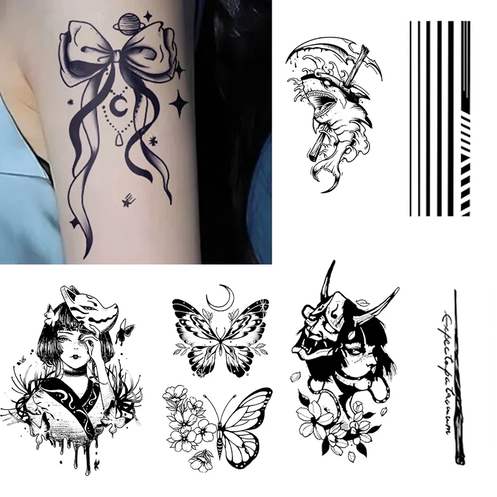 Angel Sail Butterfly Ship Astronaut Catwoman Geisha Arm Leg Back Tattoo Sticker Suitable for Adult Body Art Decoration Sticker