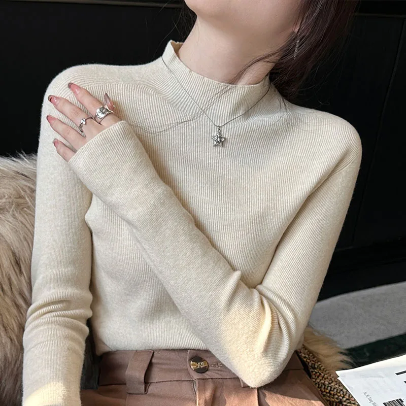 

Вязаный свитер, женские пуловеры, новый черный вязаный свитер с длинным рукавом, пуловер, женские топы, свитера Sueters De Mujer Q1061