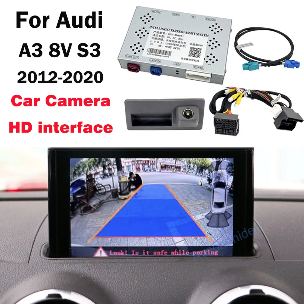 Rückfahrkamera-Schnittstelle für Audi A3 8V S3 2012 2013 2014 2015~ 2019 2020 OEM-Bildschirm-Upgrade Rückfahrkamera Keine Programmierung Erforderlich