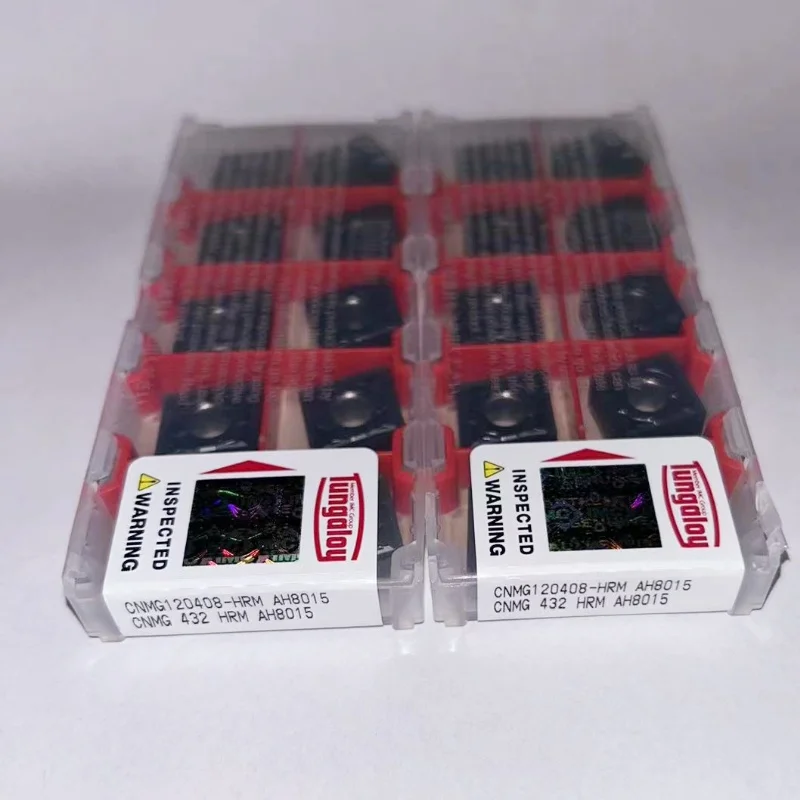 Tungaloy-cnc Girando Ferramenta Lâmina Carboneto Insere Cnmg120404-hrm Ah8015 Cnmg120408-hrm Ah8015 10 Pcs