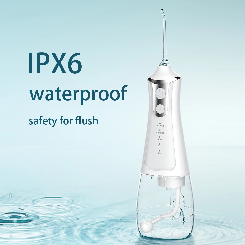 DIY Water Pressure Flosser Pick Oral Irrigator Dental Floss Mouth Washing Machine 300ml 5 Jets Tooth Cleaner USB Rechargeable