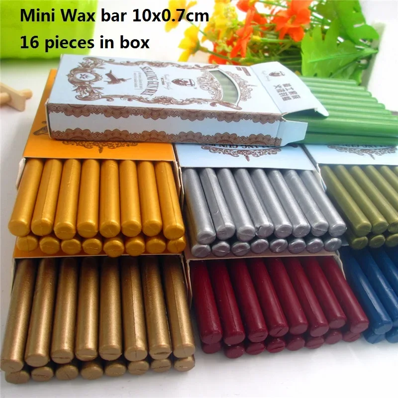 Fai da te 16 pezzi di alta qualità Mini ceralacca Stick Retro Seal Stamp Vintage Wax Stick Sellado Sax palillo sella de la cera de Sellos