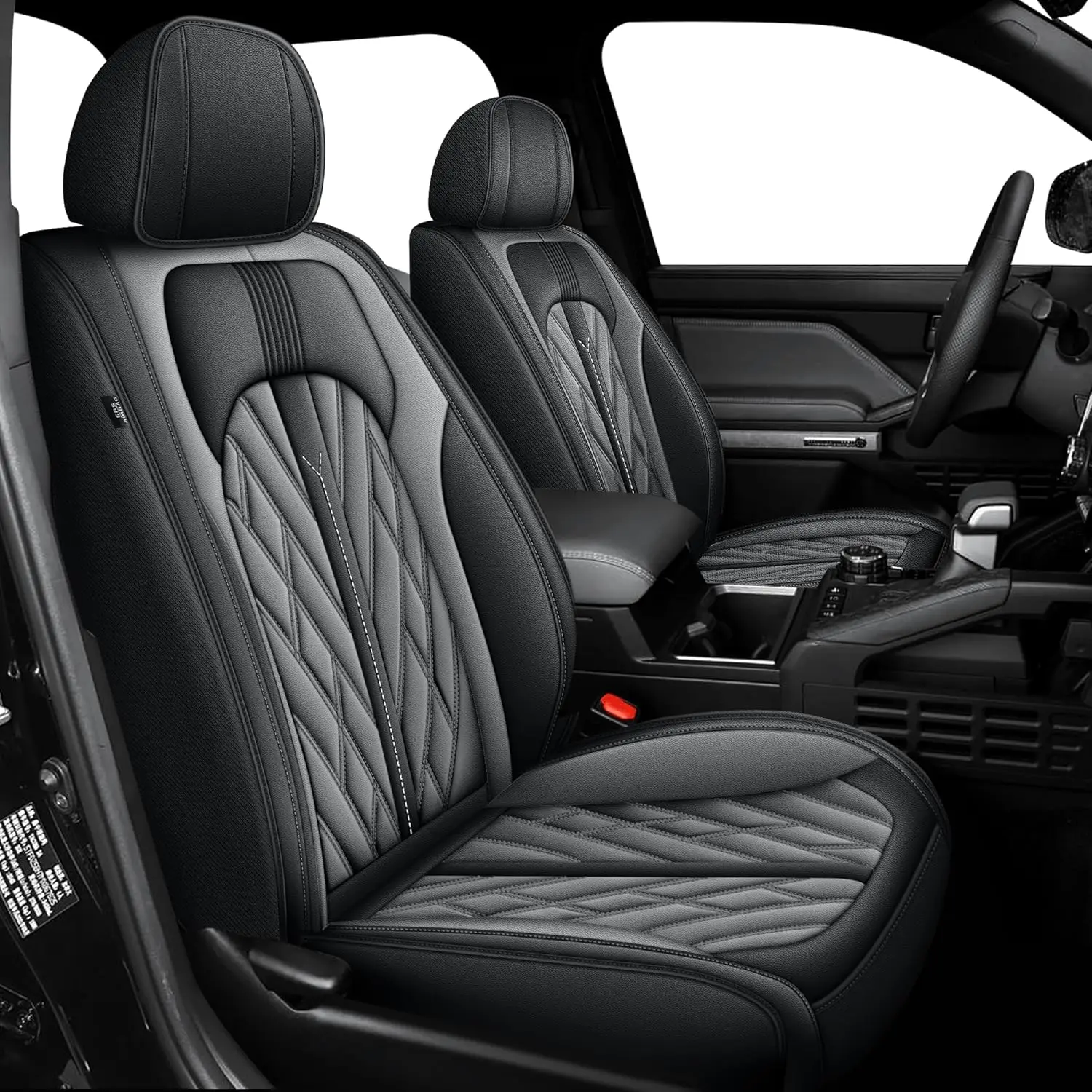 

Seat Covers Fit for Toyota Tacoma: 2024-2025 Front Pair Truck Car Seat Covers Double Crew Cab Semi-Custom Faux Leather Pickup Au