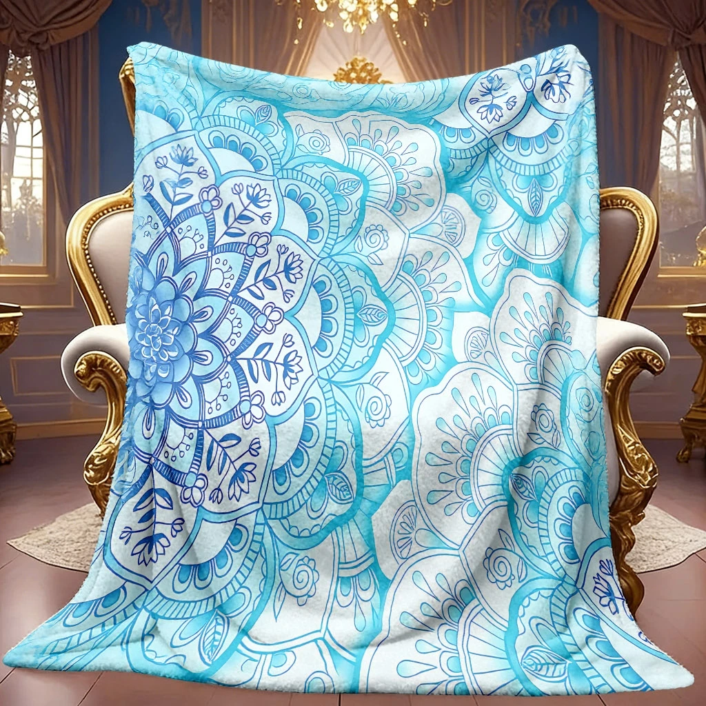 Festive Relaxing Zen Motif Soft Throw Versatile Home Accent For Coffee Shop Office Supermarket Store Display