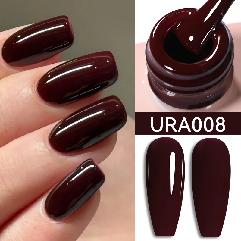 UR SUGAR 15ml Wine Red Gel Nail Polish Long-Lasting French Style Gel Nail Supplies For Manicure DIY Nail Art Varnish