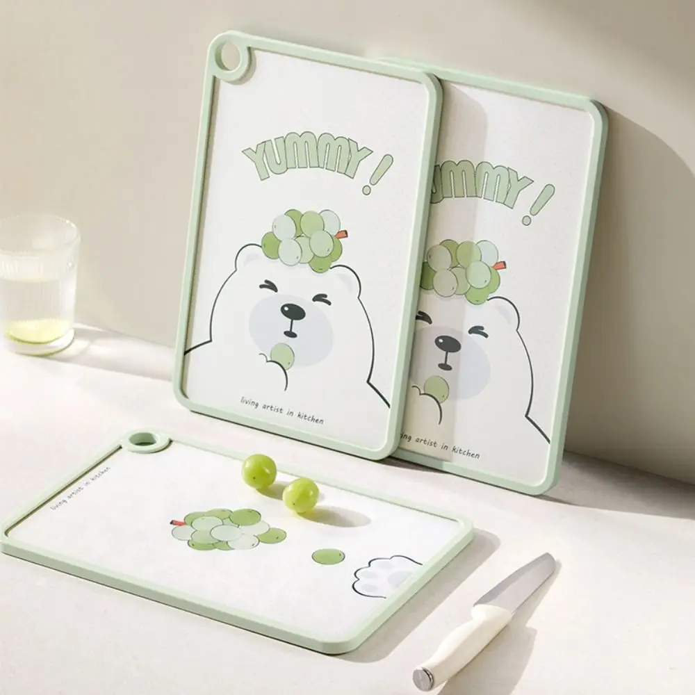 Double-Sided Cartoon Cutting Board Non Slip Food Grade Chopping Board PP Cartoon Shaped Kneading Dough Board Kitchen Dormitory