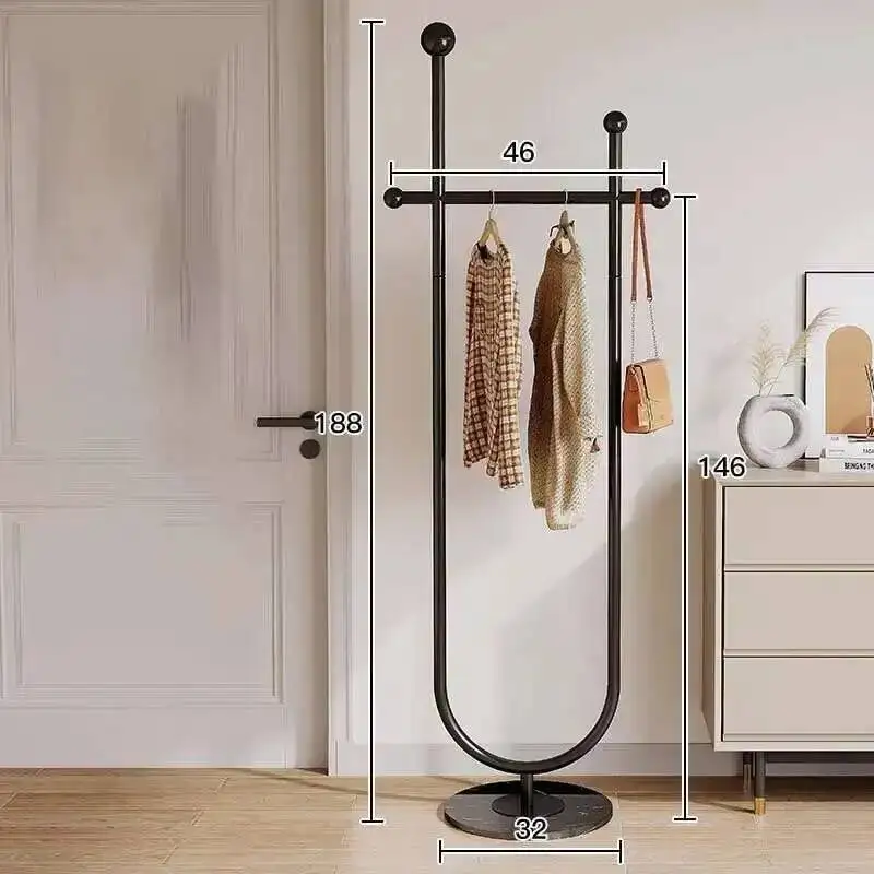 Designer Clothes Rack Balcony Boutique Indoor Garment Minimalist Clothes Hanger Floor White Percheros Para Ropa Home Furniture