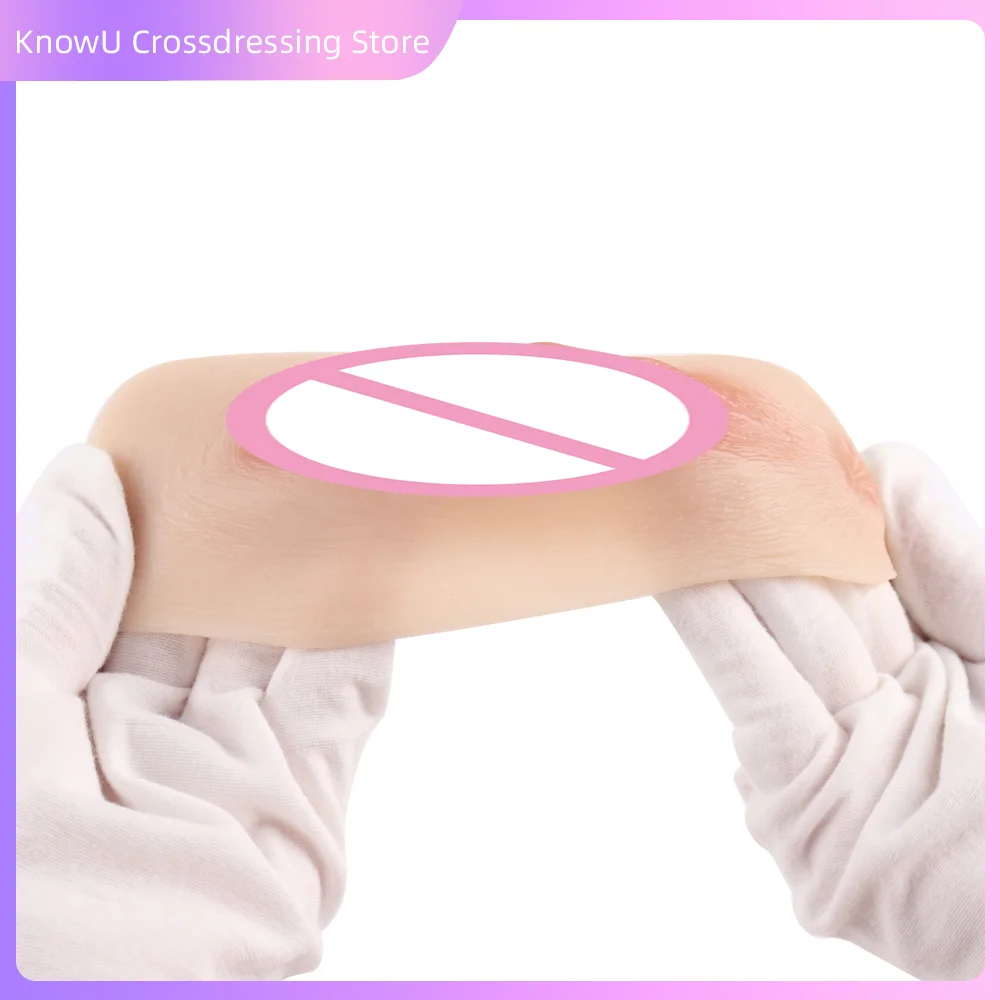 KnowU Fake Vagina Pad Realistic Cosplay Silicone Crossdressing Fake Vulva for Pussy Shemale Transgender Drag Queen Crossdresser