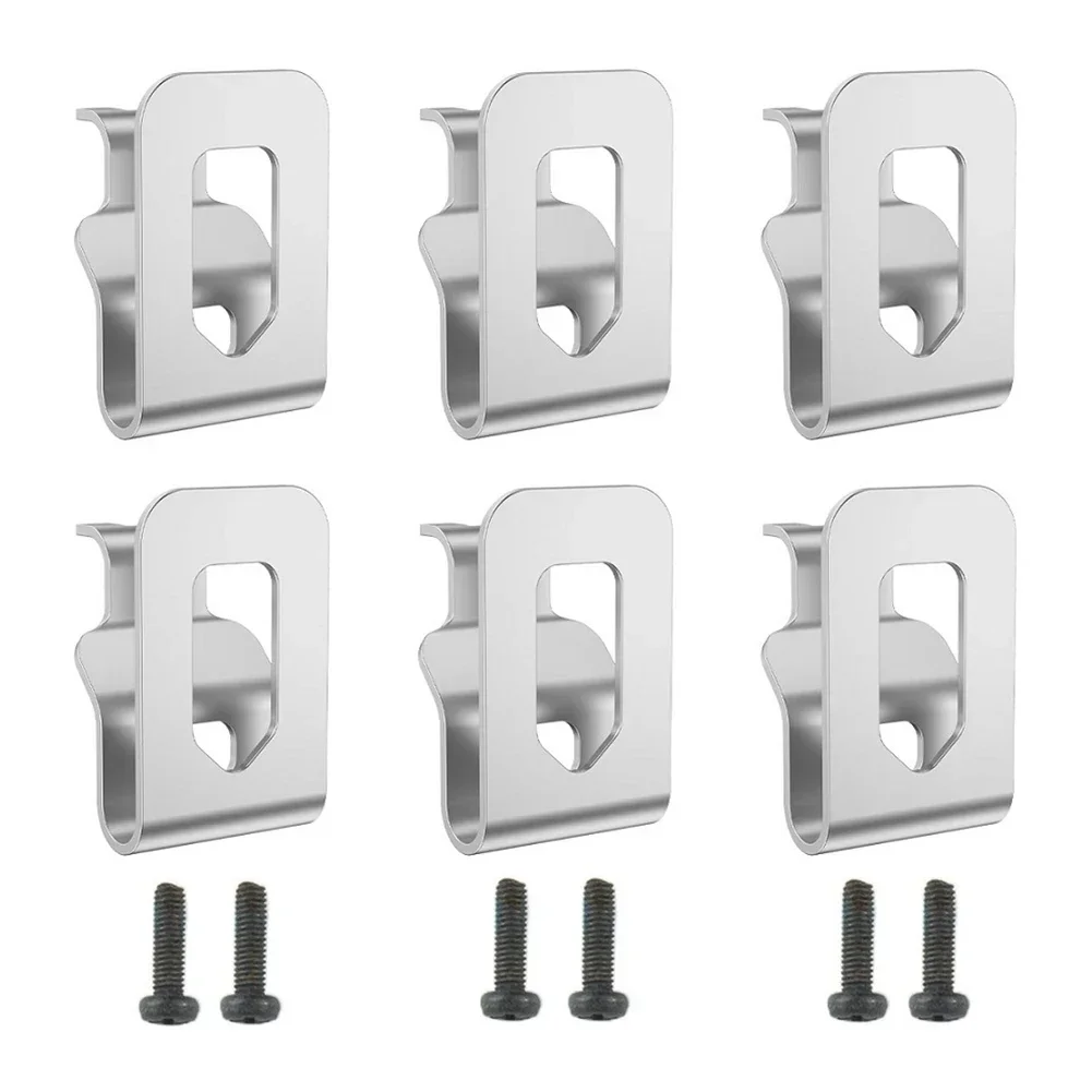 Electric Drill Belt Clip 6pcs Set For Compatible 20V Drill Drivers N268241 N169778 DCD980 DCD985 DCD780 With Mounting Screws