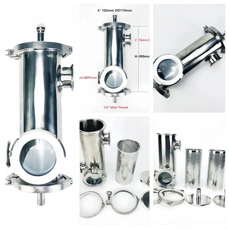 

Набор корзин для джиу с тройным зажимом 4 дюйма (102 мм) OD119 мм для дистилляции, 2 * боковые порты 3 дюйма (76 мм) OD91 с фильтром V-1500 мл, длина 300 мм SS304