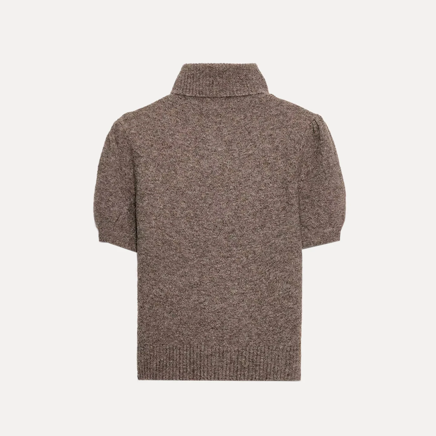 Faionable Bubble ort Sve Strickpullover mit hohem Kragen für Damen, Winter 2025, europäischer SLE-Mädchenpullover mit normaler Passform