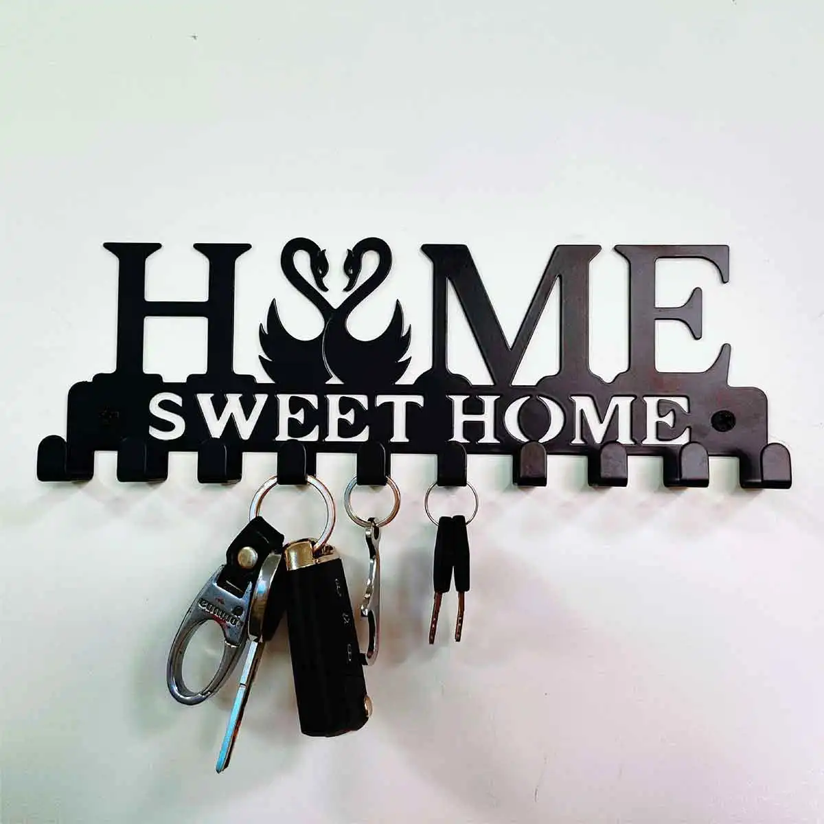 1pc Wall Mounted Sweet Home Decorative Key Holder, Key Wall Hook, Creative Key Holder For Front Door