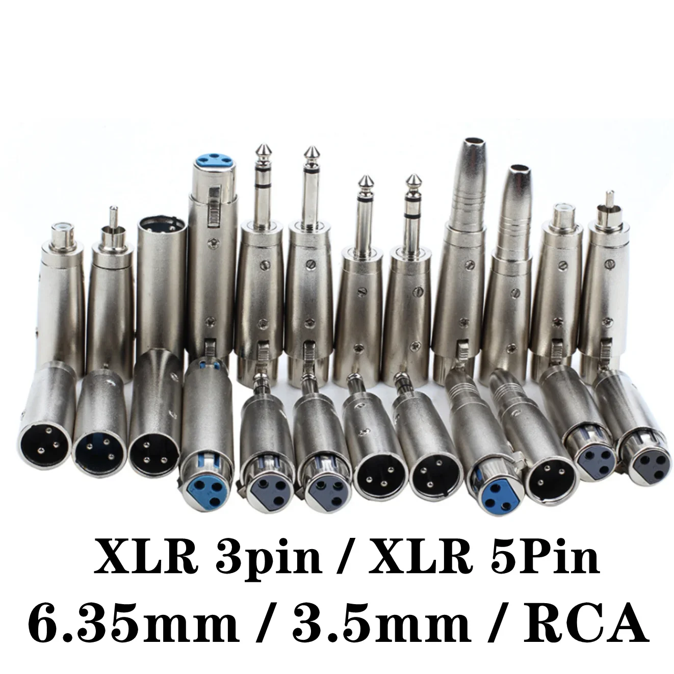 XLR 3PIN Female Head To 6.5 Female 3 Core XLR 5Pin 3P Revolution RCA 3.5mm Male Lotus Audio Female Seat 6.35 Microphone Adapter