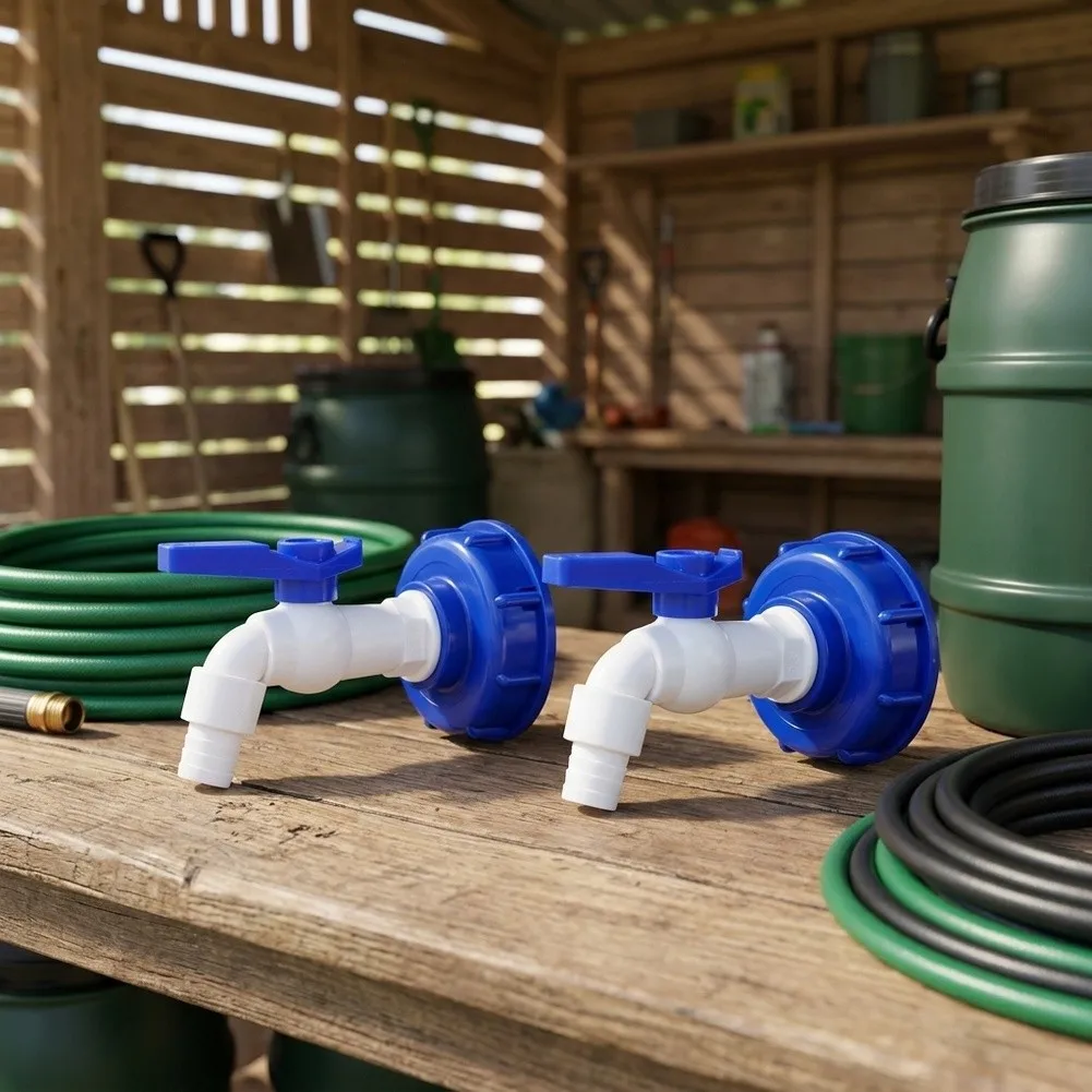 2pcs Plastic Water Cover For Tap For IBC Tank Water Storage Distribution Tank Adapters For IBC Water Tank Gardening Accessories