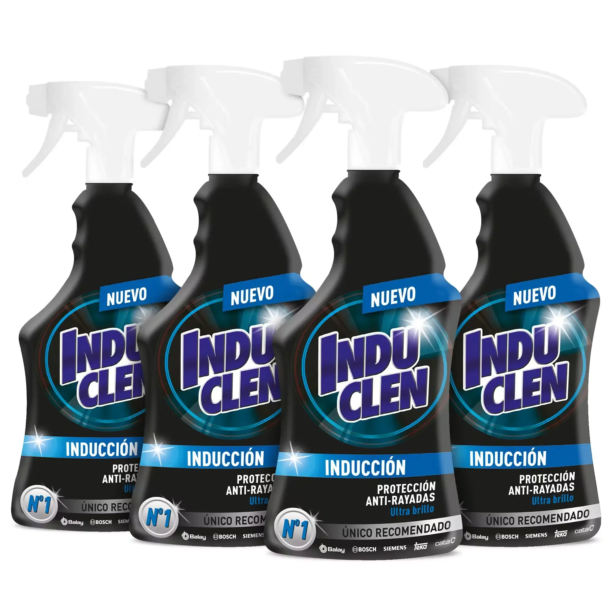 Induclen Induction Hob Cleaner Spray - Cleaning, Protection and Shine Pack of 4 X 250 ml