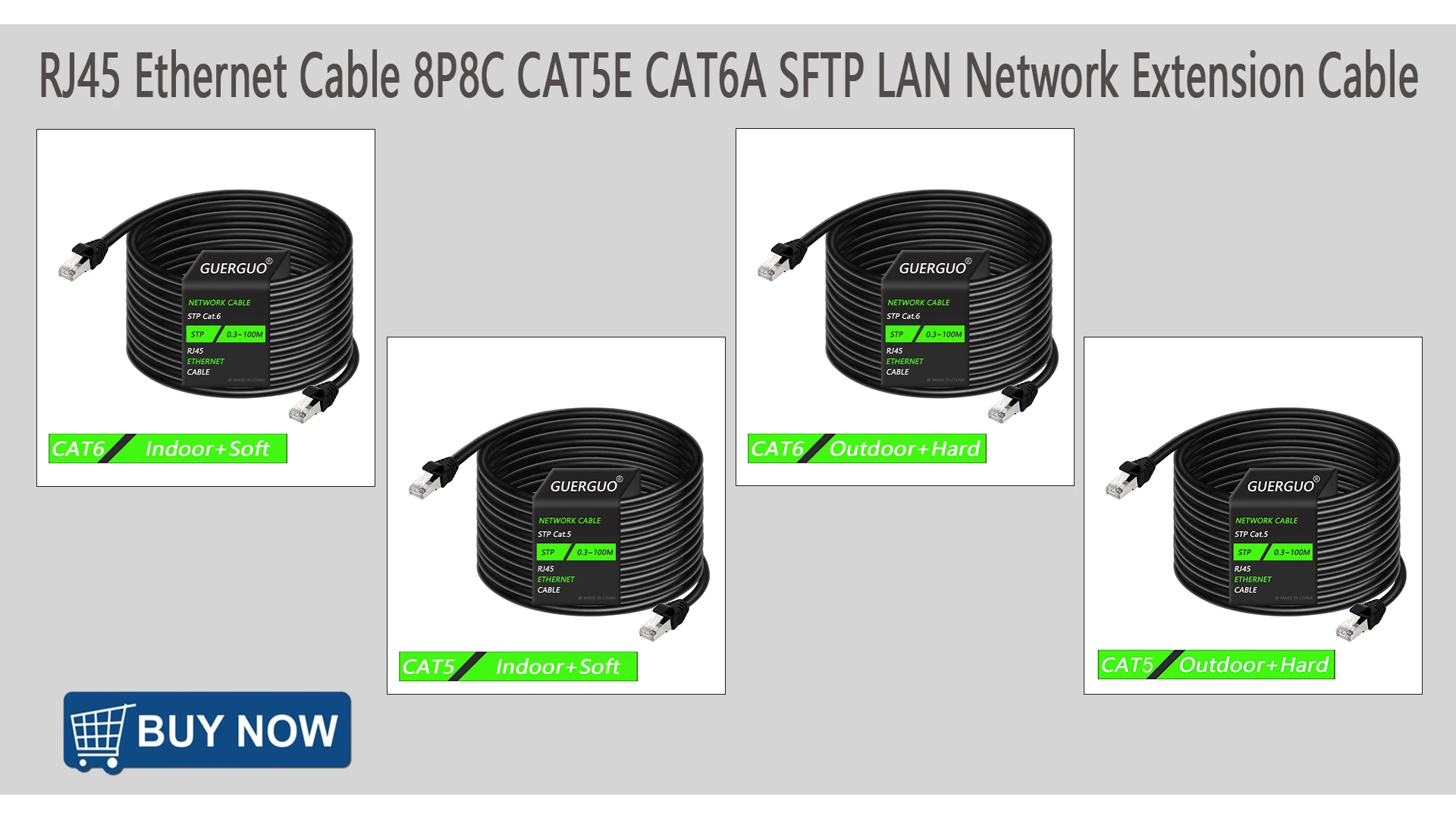 0,3 M-100 M CAT5/CAT5E RJ45 Bühne Ethernet Verlängerung Abgeschirmtes Kabel Outdoor & Indoor LAN Netzwerk STP/SFTP Kabel mit Zinklegierung Stecker – Detail 16