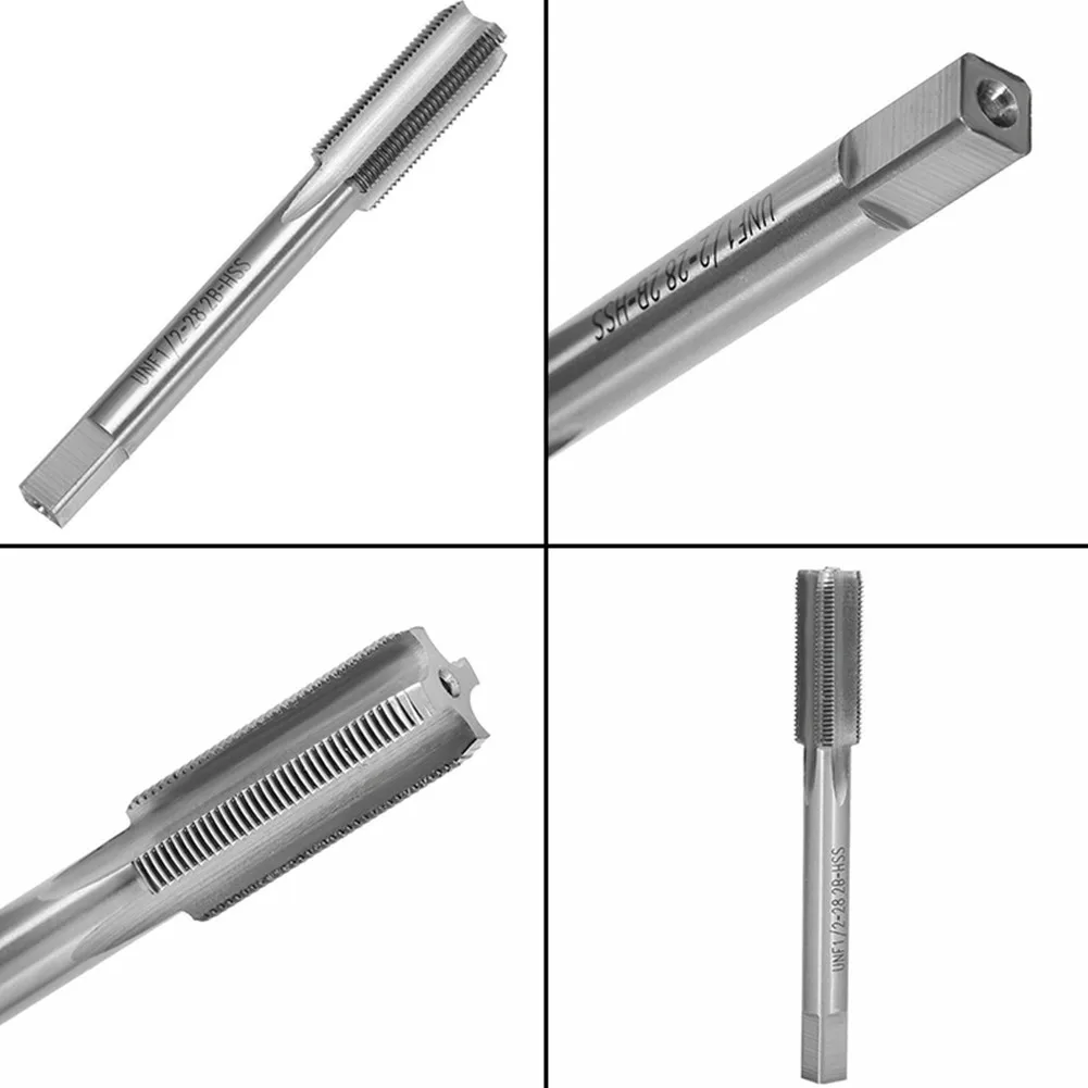 1228 Tap 4 Flutes UNEF HSS 12inch Right Hand Thread Tap Hand Tool for Thread Cleaning and Perforation Applications