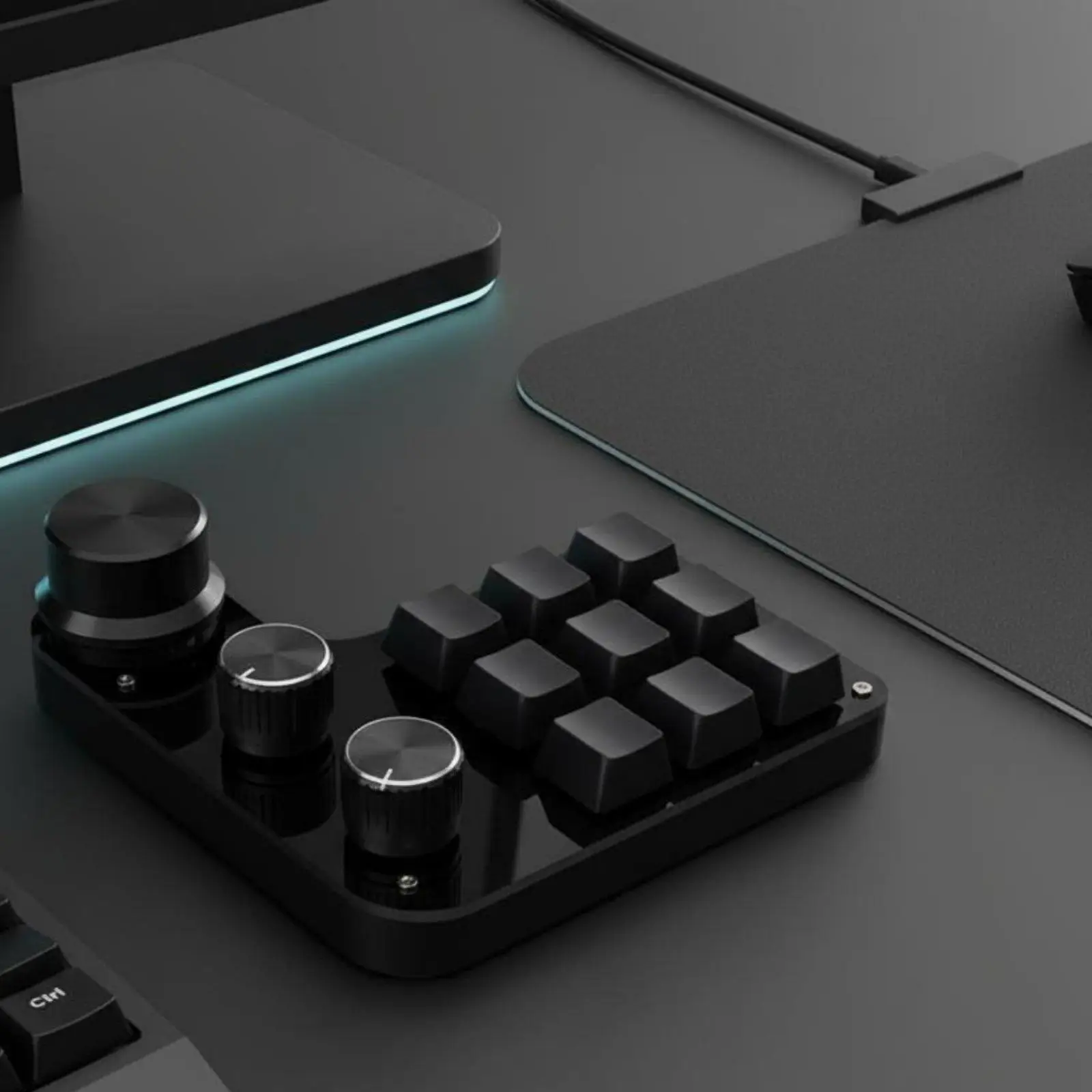 Gaming Keyboard Mechanical Keypad with Knobs Macro Programmable Shortcut Key Pad for Desktop and Gaming Use view 6