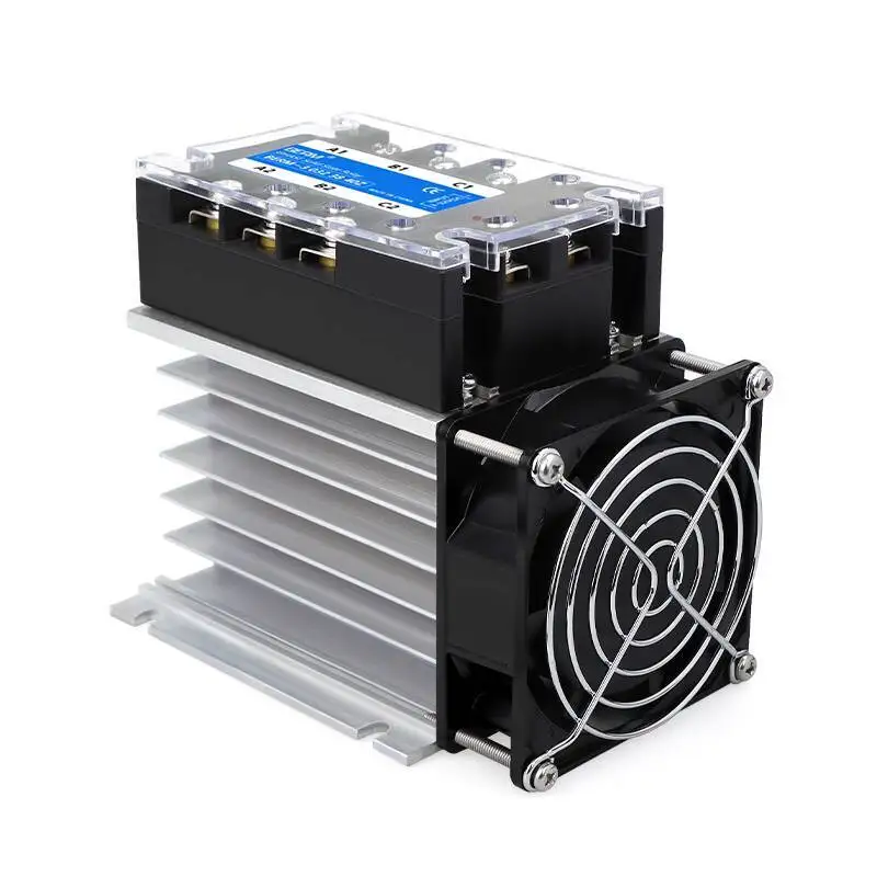 

SSR Three-Phase Solid State Relay Set Complete Industrial Grade Components DC Control AC 25A 40A 60A 80A