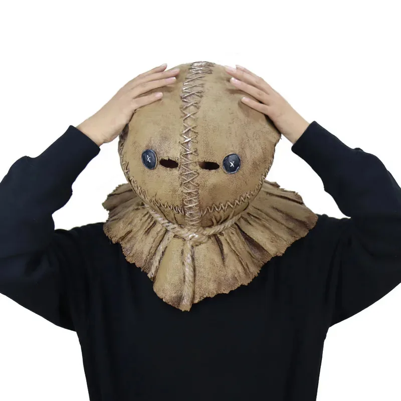 

NewAnime Pumpkin Man Cloth Bag Head Cover Trick Or Treat Mask Horror Halloween Props Don't Mess With Children Dress Up2025