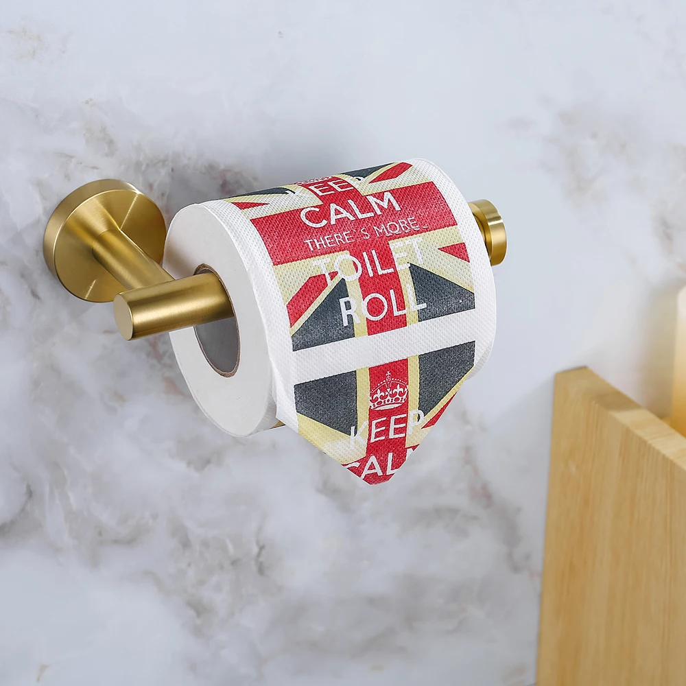 Brushed Gold Toilet Paper Holder Bathroom Hardware Accessories SUS 304 Stainless Steel Modern Tissue Paper Roll Holder.