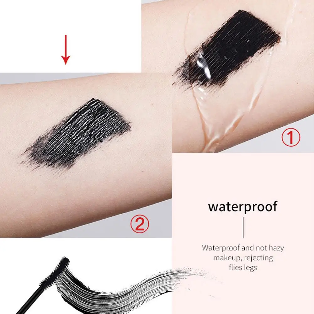 Mascara impermeabile – Spazzola per extension ciglia nere a lunga durata per arricciare, ispessimento e allungare le ciglia, festival e tutti i giorni